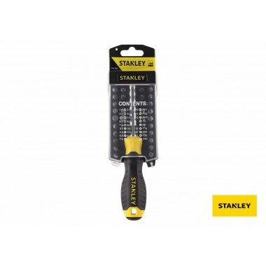 Викрутка тримач насадок HEX 1/4" STANLEY з насадками : компл. 34 шт. Викрутка тримач насадок HEX 1/4" STANLEY з насадками : компл. 34 шт.