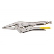 Клещи зажимные STANLEY с фиксатором и прямыми удлинёнными губками, l= 215 мм