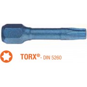 Насадка викруткова ударна USH Blue Shock : TORX T30 x 30 мм Torsion, Уп. 25 шт.