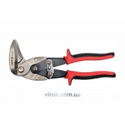 Ножницы по металлу YATO: L= 225 мм, левые изогнутые, Cr-Mo