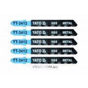 Полотно для електролобзика по металу YATO : 21TPI, L= 75 мм, Уп. 5 Шт. [25/250]
