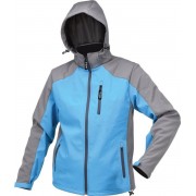 Куртка робоча SOFTSHELL з прикріп капюшоном YATO розм XL, синьо-сіра, 3 кишені, 96% поліес і 4%(DW)