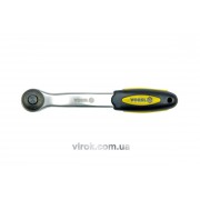 Трещотка VOREL для головок торцевых, изогнутая, квадрат 3/8", L= 200 мм, 72Т, CrV