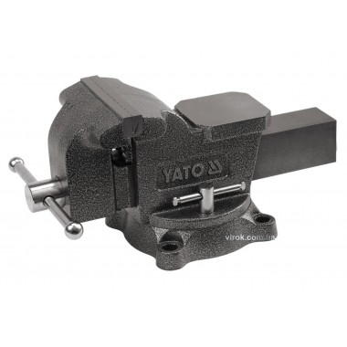 Вращающиеся слесарные тиски с наковальней YATO, b = 200 мм, m = 29,5 кг