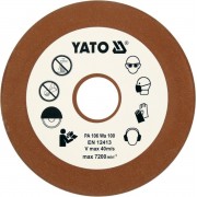 Диск точильний відрізних ланцюгів YATO,Ø=108/23, t=3,2мм, G100 з кераміки для верстата YT-84990[100]