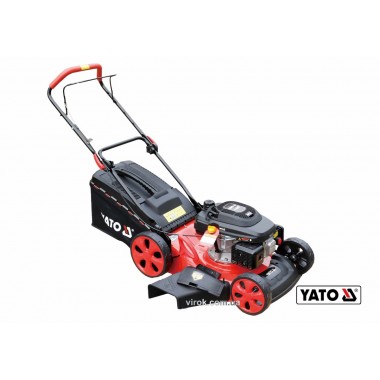 Бензиновая газонокосилка YATO 3,5 кВт, 196 см³, ширина/высота кошения 510/25–70 мм, 2800 об/мин
