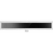 Трап напольный линейный из нержавеющей стали FALA WET-DRY BLACK GLASS; 60х7х2 см, сифон 52 мм
