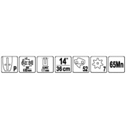 Шина для пили YATO l= 14