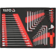Вклад до інструментальної шафи YATO комбін., 6-гран. і розвід ключі, видалюв гви 530х390х32 мм 41 ел