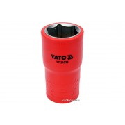 Торцевая диэлектрическая головка 6-гранная YATO: квадрат 1/2", М= 19 мм, L= 55/38 мм, корпус VDE до 1000 В (DW)