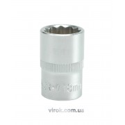 Торцевая головка 12-гранная YATO: квадрат 1/2", М= 19 мм, L= 38 мм