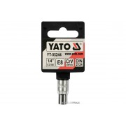 Головка торцева YATO : TORX E8, квадрат 1/2