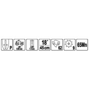 Шина для пили YATO l= 18