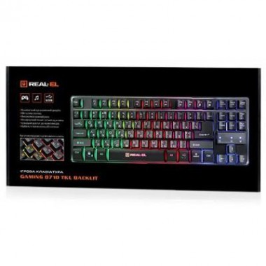 Клавиатура REAL-EL 8710 Gaming TKL Backlit Black (EL123100030)