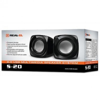 Акустическая система REAL-EL S-20 black (EL121100007)