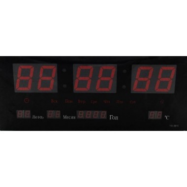 Годинники настінні LED MHZ 3615, червоні Годинники настінні LED MHZ 3615, червоні