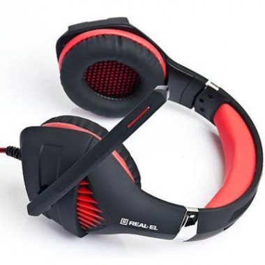 Наушники REAL-EL GDX-7600 Black/Red (EL124100028)