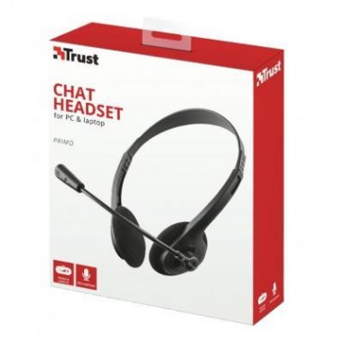 Наушники Trust Primo Chat 3.5mm BLACK (21665) Наушники Trust Primo Chat 3.5mm BLACK (21665)