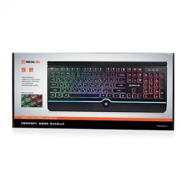 Клавиатура REAL-EL 8000 Comfort Backlit Black (EL123100033)