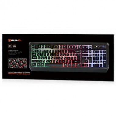 Клавиатура REAL-EL 7001 Comfort Backlit Black (EL123100035)