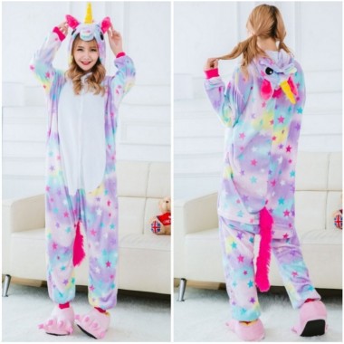 Пижама кигуруми Единорог (в звездочку) S 140 - 150 см