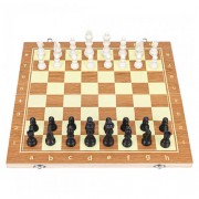 Настольная игра 3в1 шахматы, шашки, нарды, 39x39см, дерево