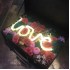 Неоновый ночник-светильник надпись Love LED для комнаты usb + батарейки
