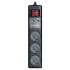 Сетевой удлинитель REAL-EL RS-3 USB CHARGE 1.8m, black (EL122500001)