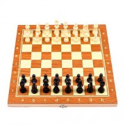 Настольная игра 3в1 шахматы, шашки, нарды, 34x34см, дерево