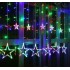 Гірлянда штора STAR CURTAIN MULTI 7753 Зірки, різнокольорова