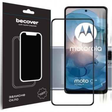Стекло защитное BeCover Motorola Moto G24/G24 Power Black (710716) Стекло защитное BeCover Motorola Moto G24/G24 Power Black (710716)