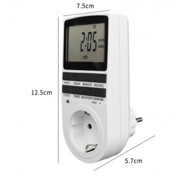 Розетка з таймером електронна тижнева Timer Socket KWE-TM02-EU 8747