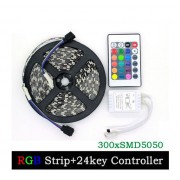 Світлодіодна стрічка SMD 5050 RGB 5м з пультом і блоком живлення MHZ