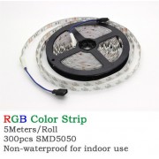 Світлодіодна стрічка SMD 5050 RGB 5м з пультом і блоком живлення MHZ