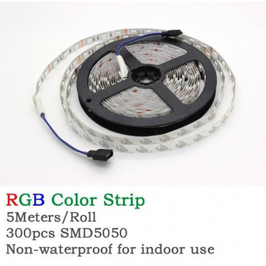 Світлодіодна стрічка SMD 5050 RGB 5м з пультом і блоком живлення MHZ
