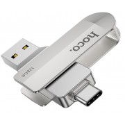 Флешка HOCO UD10 USB3.0 Type-C OTG 128GB, срібляста