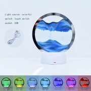 Ночник 3D зыбучие пески с Led подсветкой 7 режимов синий песок