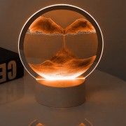 Ночник 3D зыбучие пески с Led подсветкой 7 режимов золотой песок