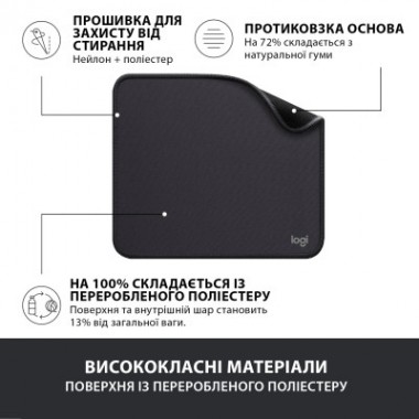 Коврик для мышки Logitech Mouse Pad Studio Series Graphite (956-000049)