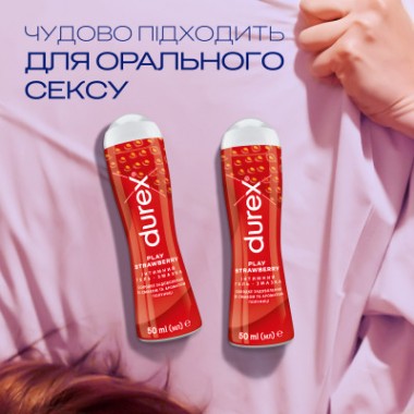 Интимный гель-смазка Durex Play Saucy Strawberry со вкусом и ароматом клубники (лубрикант) 50 мл (4820108005280)