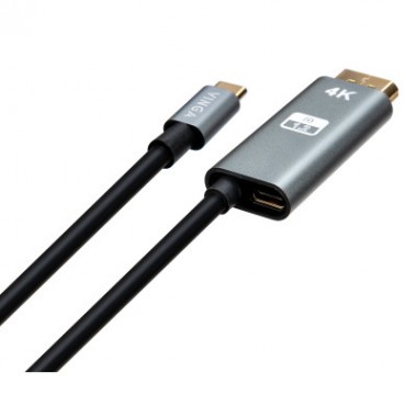 Кабель мультимедийный USB-C to DisplayPort M 1.5m v1.2 4K60Hz PD 100W port Vinga (VCPVCCD1215PD)