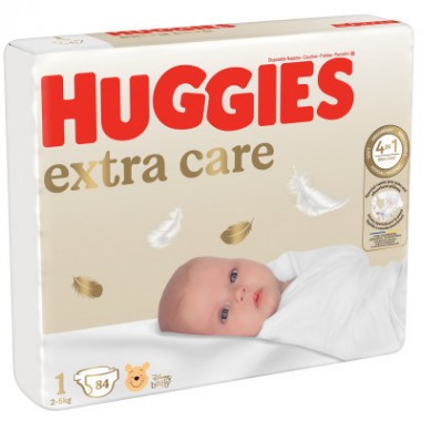 Подгузники Huggies Extra Care Размер 1 (2-5 кг) 84 шт (5029053578057) Подгузники Huggies Extra Care Размер 1 (2-5 кг) 84 шт (5029053578057)