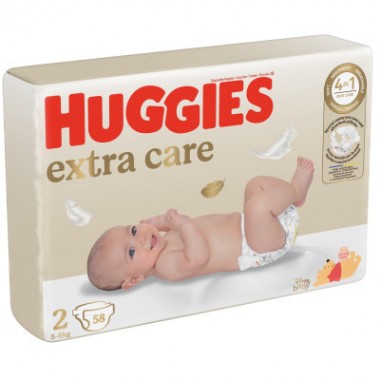 Подгузники Huggies Extra Care 2 (3-6 кг) 58 шт (5029053578071) Подгузники Huggies Extra Care 2 (3-6 кг) 58 шт (5029053578071)