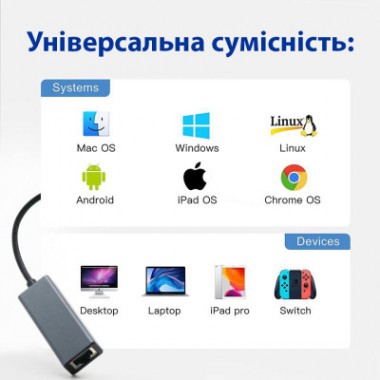 Переходник USB 3.0 to RJ45 Gigabit Lan Dynamode (DM-AD-GLAN)