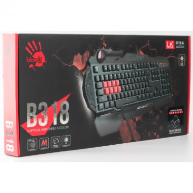 Клавиатура A4Tech Bloody B318 Black USB Black (4711421980470)