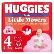 Подгузники Huggies Little Movers/Pants 4 (9-14 кг) для девочек 52 шт (5029053547541)