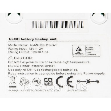 Mini UPS для роутеров 12V BBU15-DT без AA аккумуляторов