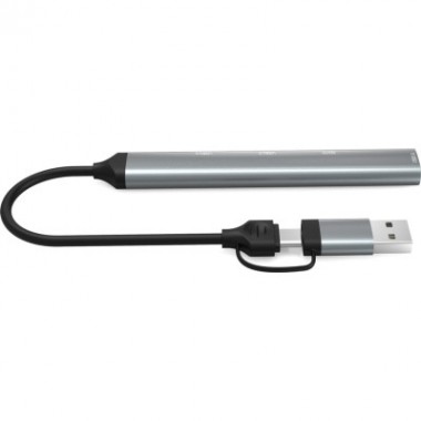 Концентратор Dynamode 5-in-1 USB Type-C/Type-A to 1хUSB3.0, 2xUSB 2.0, card-reader SD/MicroSD (DM-UH-514)