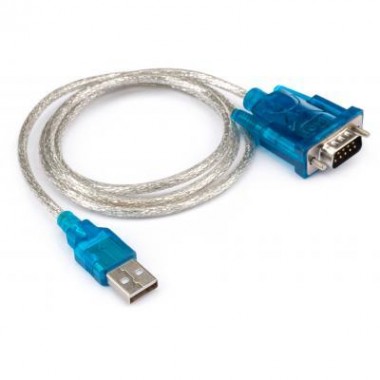 Кабель для передачи данных USB to COM 1.0m transparent Vinga (VCPUSBCOM)