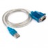 Кабель для передачи данных USB to COM 1.0m transparent Vinga (VCPUSBCOM)